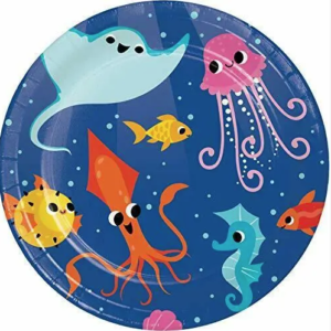 Ocean Celebration 7in Plate - 8 Plates/Pack or 96 Plates/Case