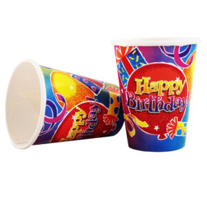 Birthday Fun 9oz Cups - 50/Pack or 500/Case