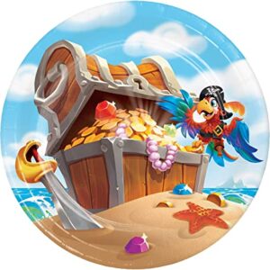 Pirate Treasure 7" Plates - 8 Plates/Pack