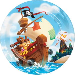 Pirate Treasure 9" Plates - 8 Plates/Pack