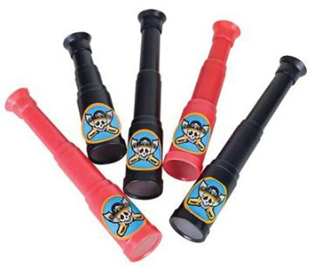 Collapsible Toy Pirate Telescope - 12 Pieces/Bag