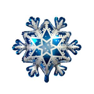 Blue & White 28" x 28" Snowflake Foil Mylar Balloon - 1 Balloon