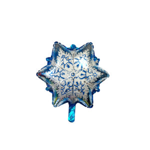 Blue & White 19" x 23" Snowflake Foil Mylar Balloon - 1 Balloon