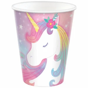 Unicorn 9oz Cups - 8 Cups/Pack or 96 Cups/Case