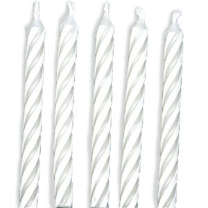 Birthday Candles, White 2.5" - 1,000/Box