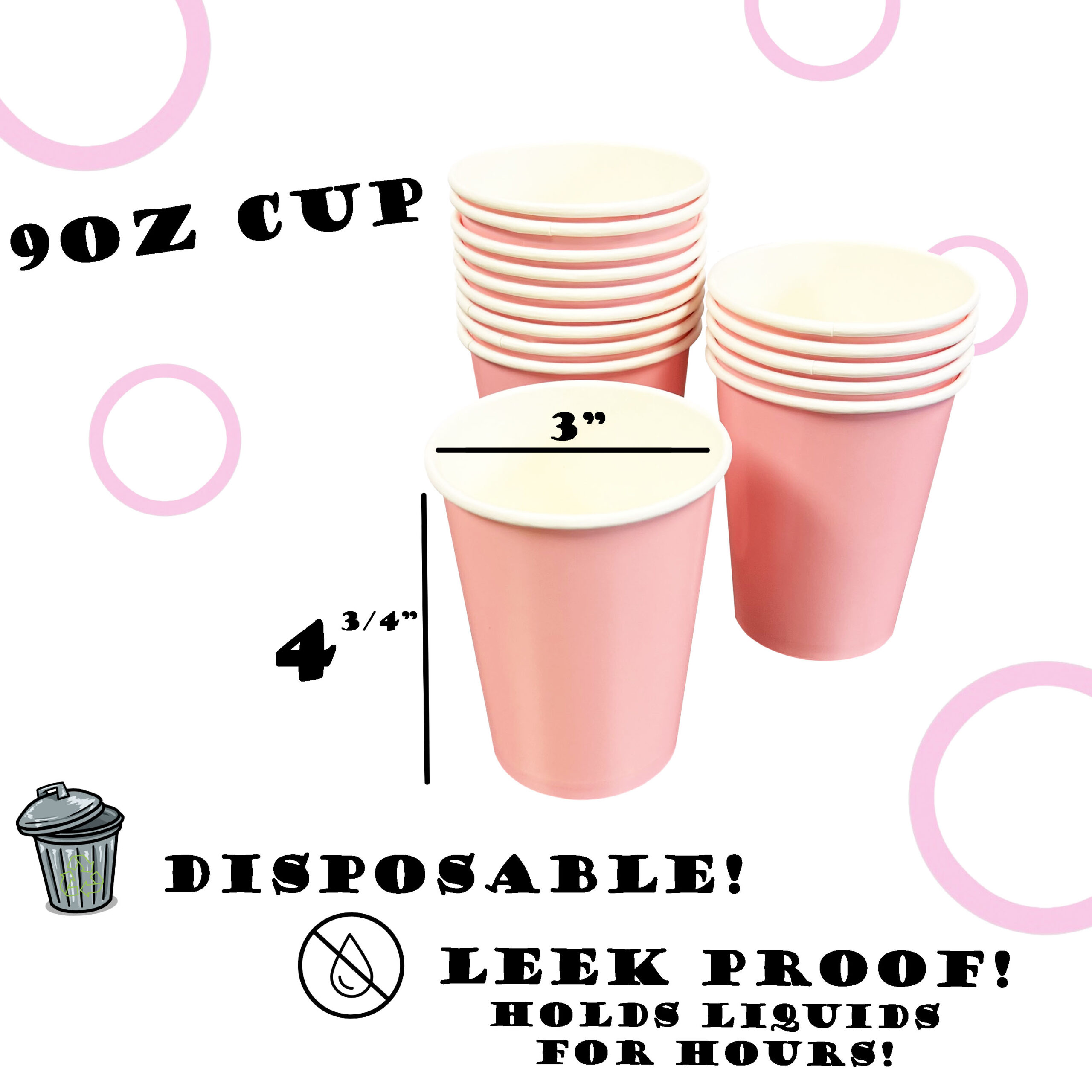 Solid Color Paper Cups, 9oz - 50/Pack - Image 7