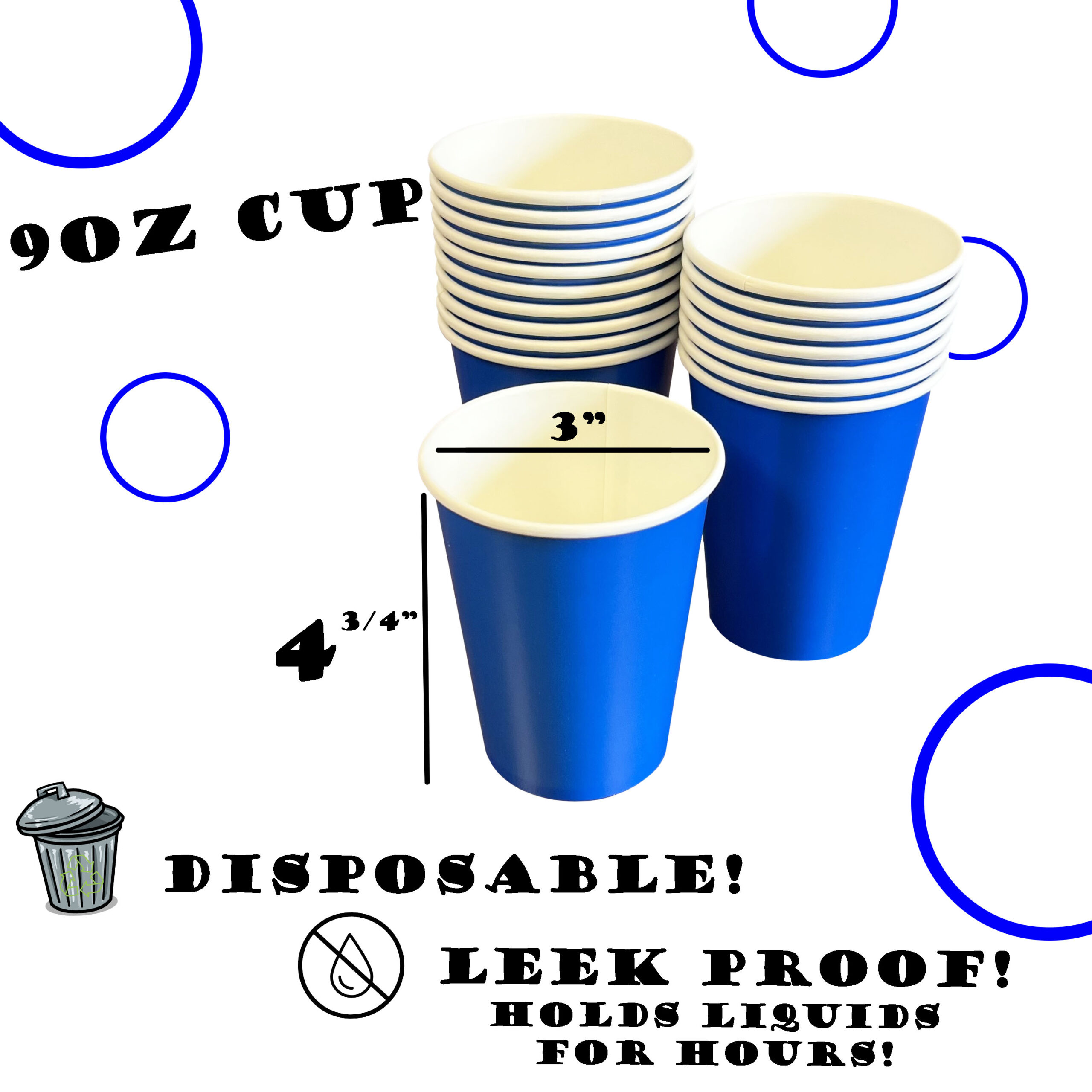 Solid Color Paper Cups, 9oz - 50/Pack - Image 10