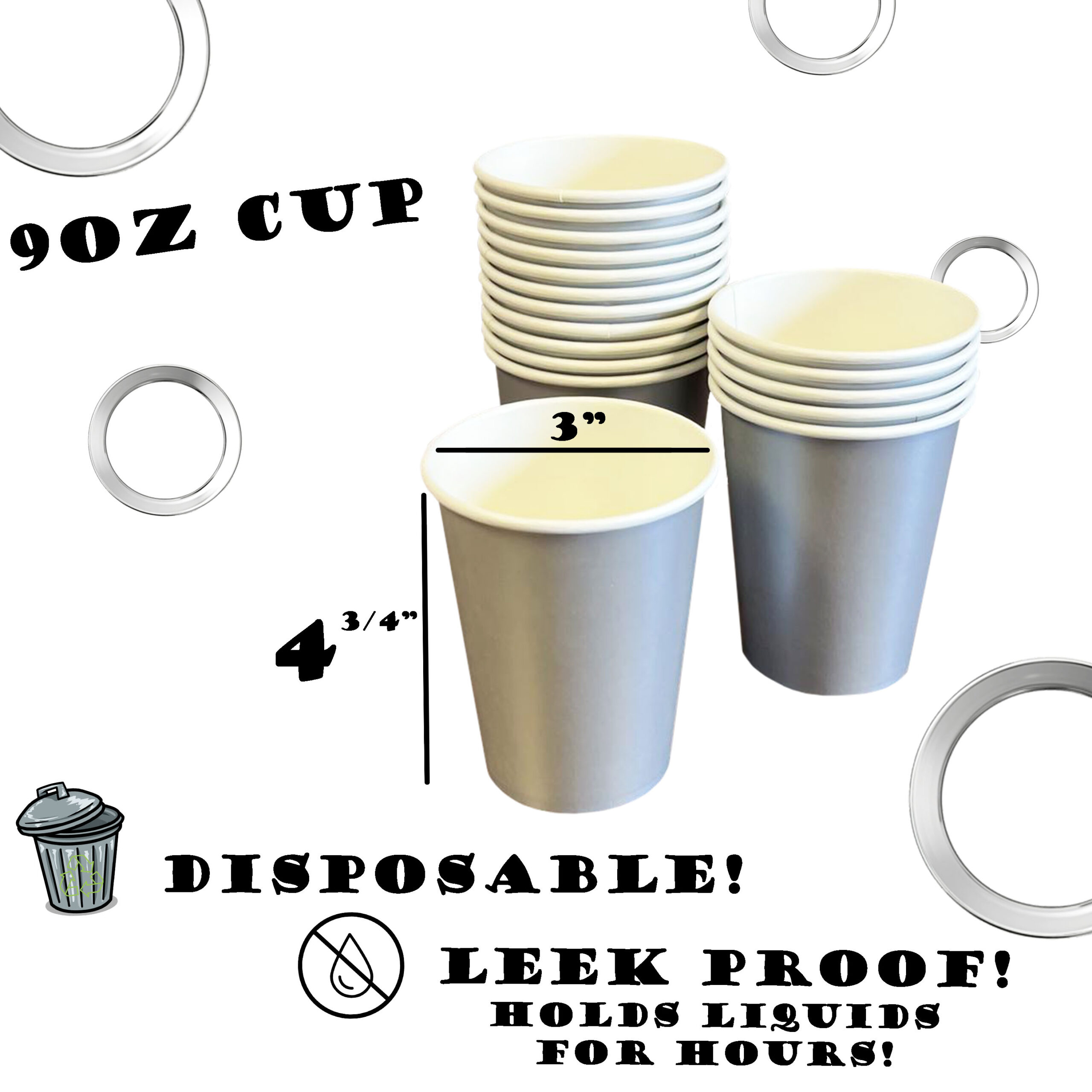 Solid Color Paper Cups, 9oz - 50/Pack - Image 11