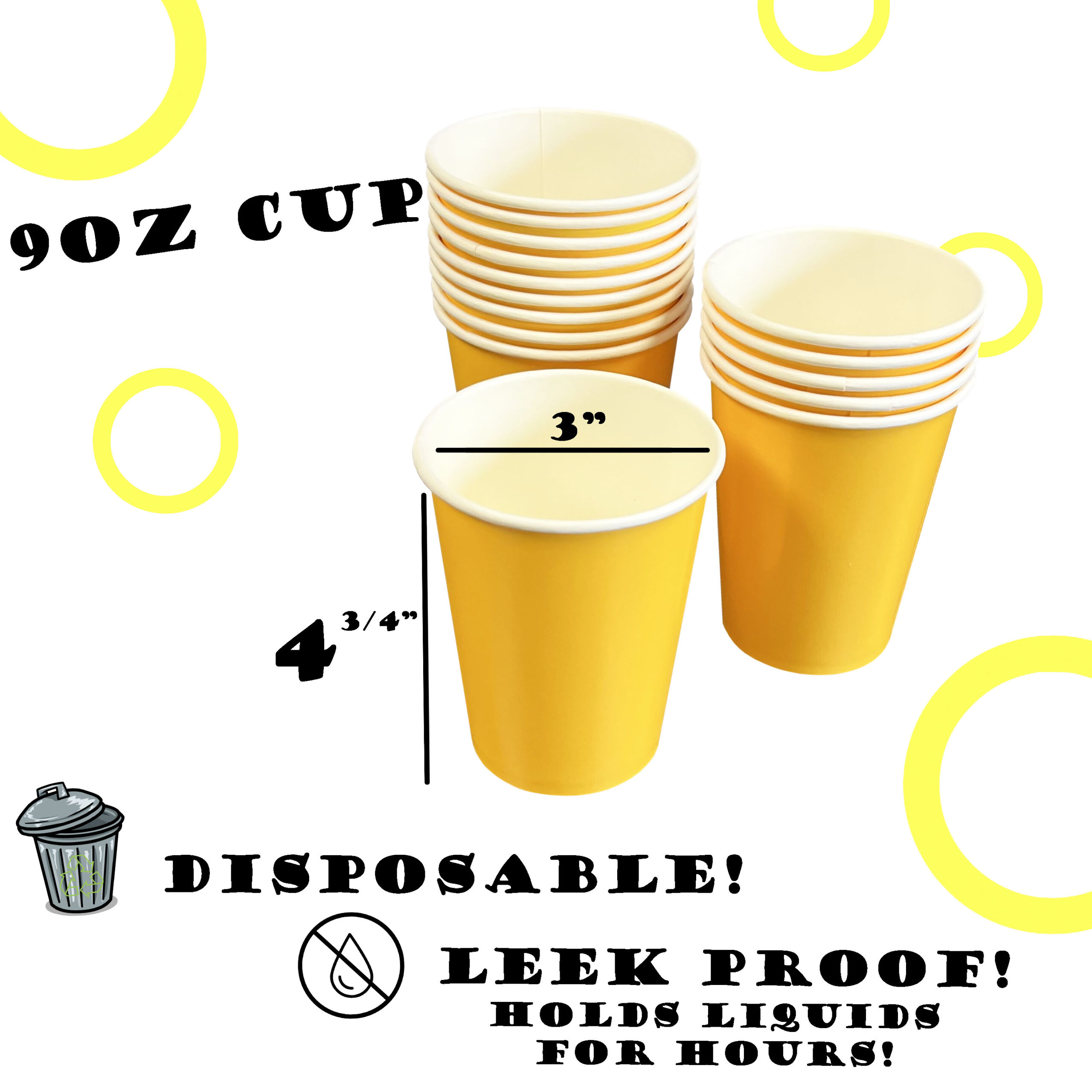 Solid Color Paper Cups, 9oz - 50/Pack - Image 14