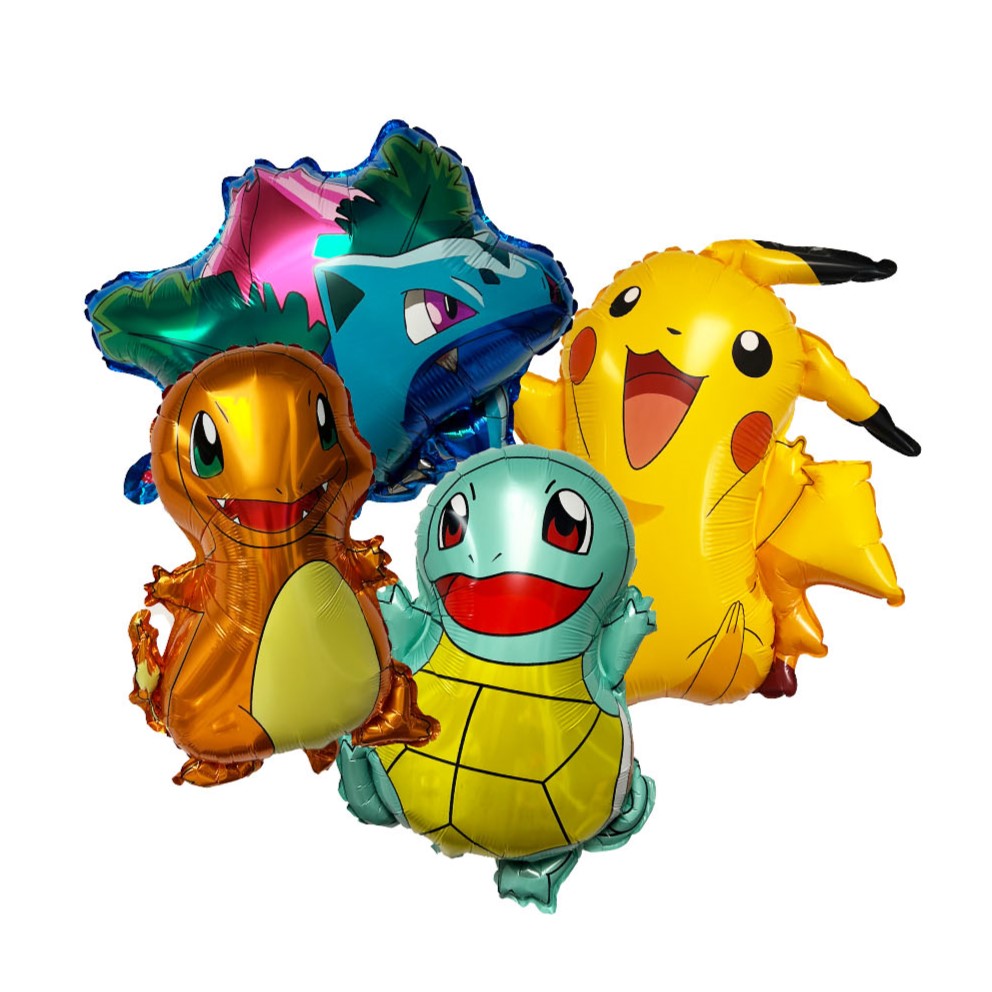 Pokemon Mylar Balloons - 4 Balloons/Pack