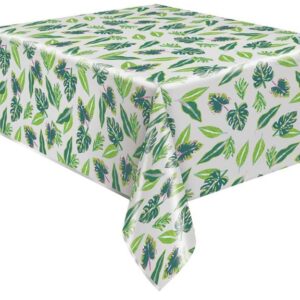 Tropical Leaves Foil Table Cover - 1 Table Cover