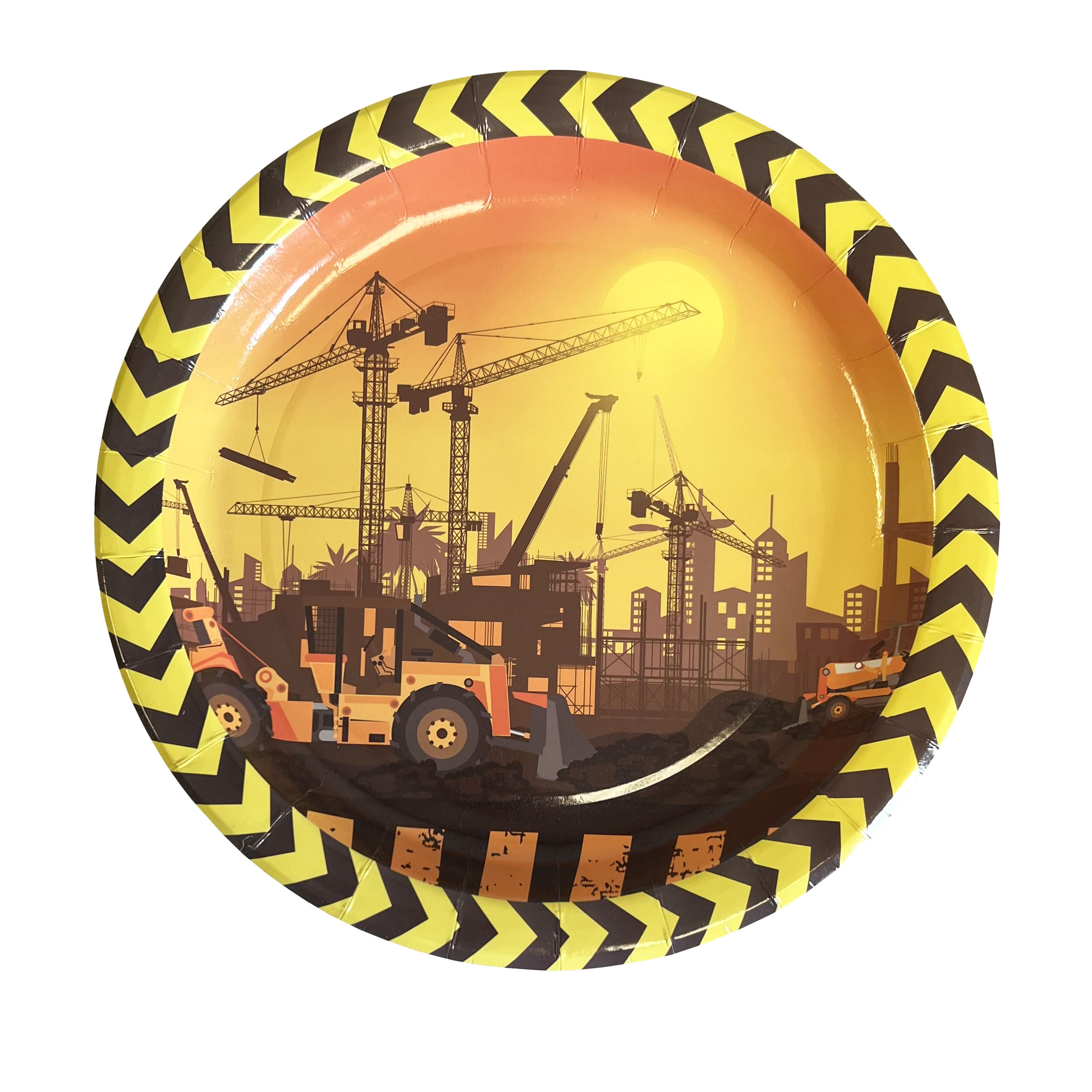 Construction 9" Plate - 8 Plates