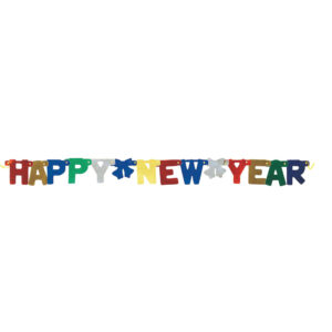 Happy New Year Banner, Multi-Color - 1 Banner