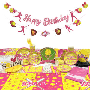 Softball Deluxe Party Kit for 8 or 16 Guest
